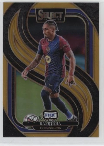 Raphinha 2024 Panini Select FIFA Gold Prizm /10