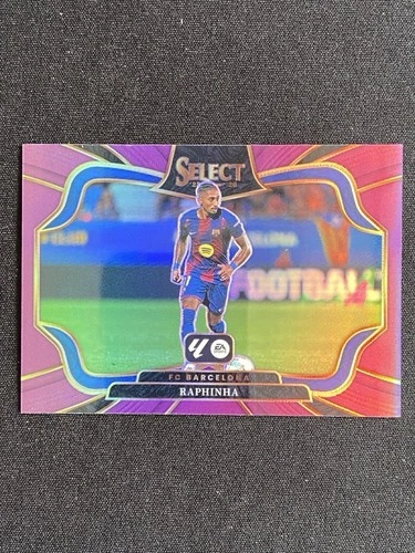 Raphinha 2025 Panini Select Purple Prizm /125