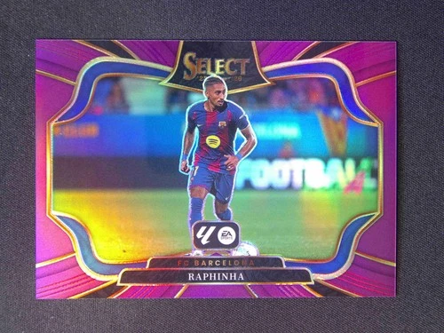Raphinha 2025 Panini Select Purple Prizm /125