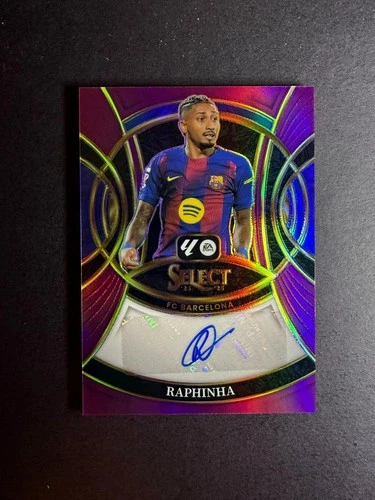 Raphinha 2025 Panini Select Purple Prizm /49