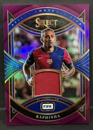 Raphinha 2024 Panini Select Purple Prizm /49