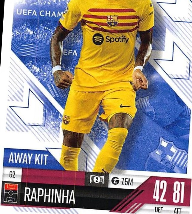 Raphinha 2024 Topps Match Attax UEFA Club Competitions Extra