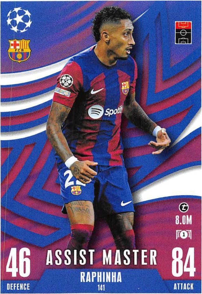Raphinha 2023 Topps Match Attax UEFA Club Competitions Extra