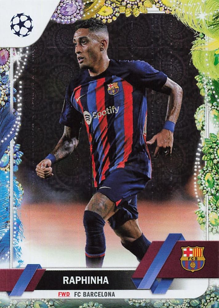 Raphinha 2022 Topps UEFA Club Competitions Carnaval Edition