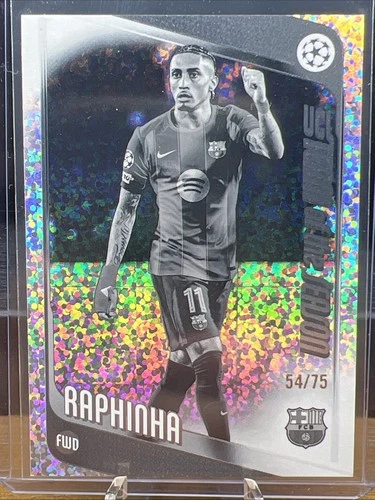 Raphinha 2025 Topps UEFA Club Comp Black & White /75