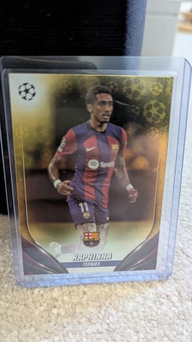 Raphinha 2023 Topps UEFA Club Competitions Gold Starball Foil