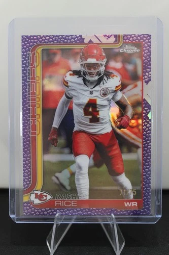 Rashee Rice 2025 Topps Chrome Violet /75
