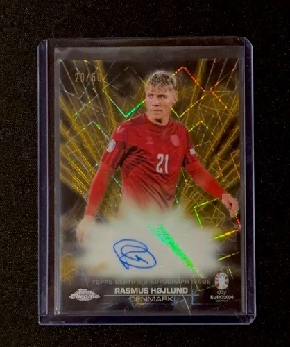 Rasmus Højlund 2024 Topps Chrome Black Lazer /50