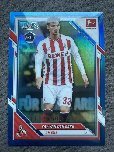 Rav van den Berg 2025 Topps Chrome Bundesliga Blue Lava /150