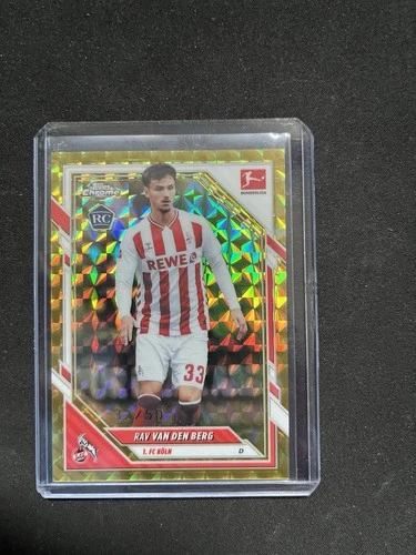 Rav van den Berg 2025 Topps Chrome Bundesliga Gold Geometric /50