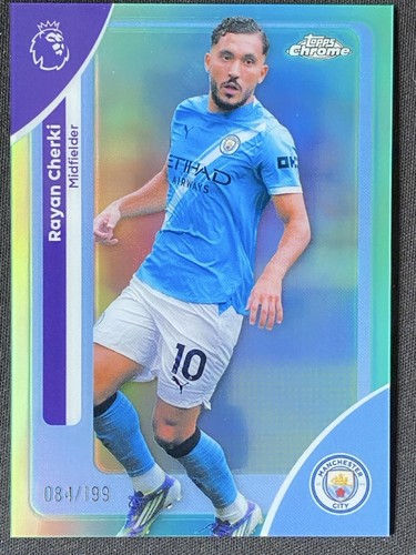 Rayan Cherki 2025 Topps Chrome Aqua Refractor /199