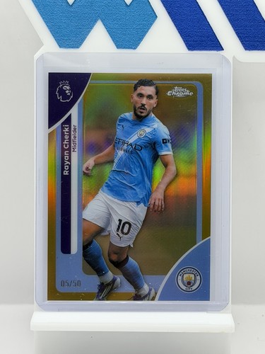 Rayan Cherki 2025 Topps Chrome Gold Refractor /50
