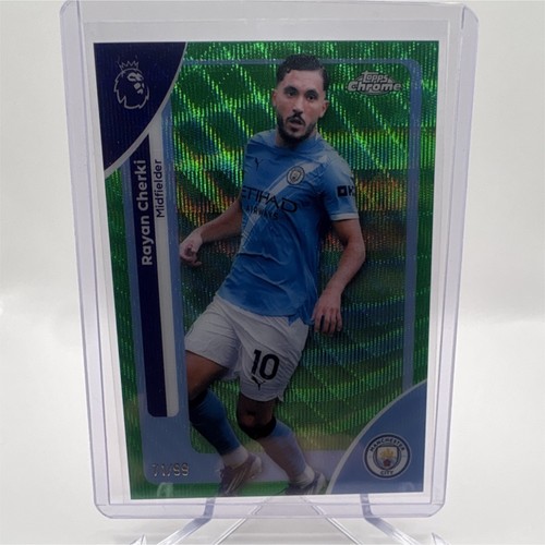 Rayan Cherki 2026 Topps Chrome Green Wave /99