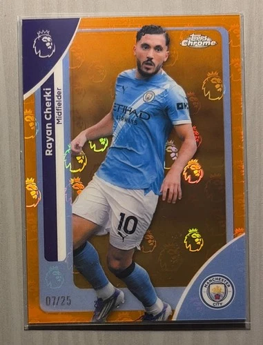 Rayan Cherki 2025 Topps Chrome Orange /25