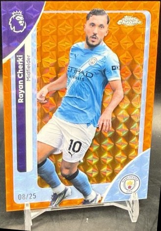 Rayan Cherki 2026 Topps Chrome Orange Refractor /25
