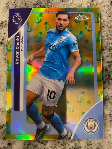 Rayan Cherki 2025 Topps Chrome Pineapple Blast