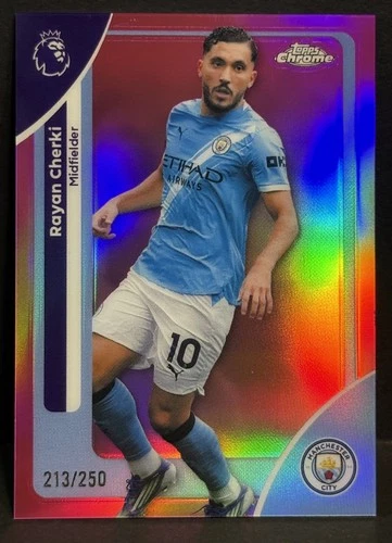 Rayan Cherki 2026 Topps Chrome Pink Refractor /250