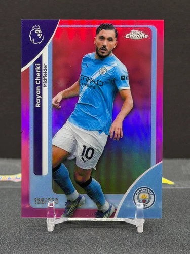 Rayan Cherki 2025 Topps Chrome Pink Refractor /250