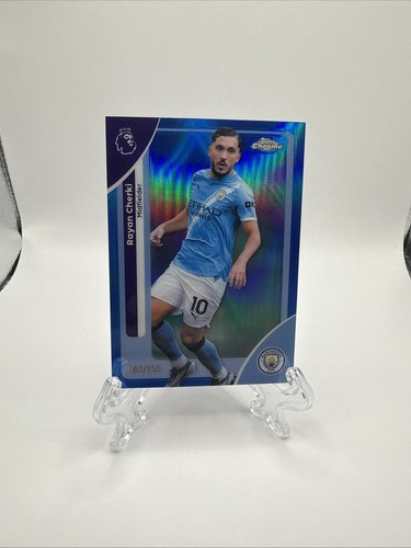 Rayan Cherki 2026 Topps Chrome Premier League Blue Refractor /150
