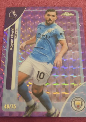 Rayan Cherki 2026 Topps Chrome Premier League Geometric Refractor /75