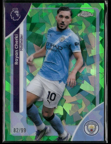 Rayan Cherki 2026 Topps Chrome Premier League Verde /99