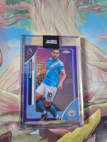 Rayan Cherki 2025 Topps Chrome Purple Mojo /7