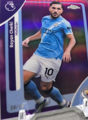 Rayan Cherki 2025 Topps Chrome Purple Refractor /75