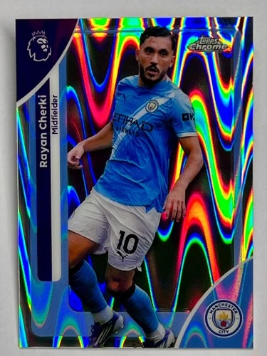 Rayan Cherki 2026 Topps Chrome RayWave Refractor #126