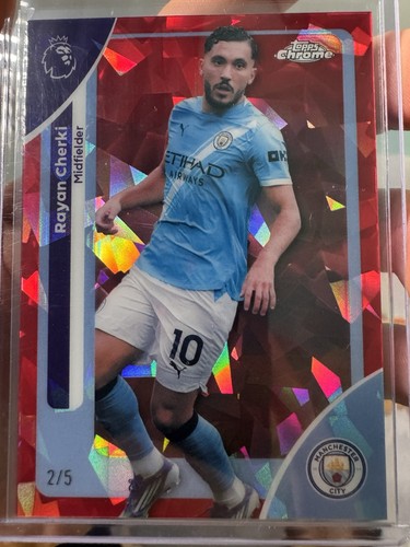 Rayan Cherki 2026 Topps Chrome Sapphire /5