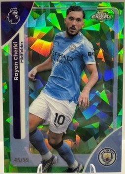 Rayan Cherki 2026 Topps Chrome Sapphire Green /99