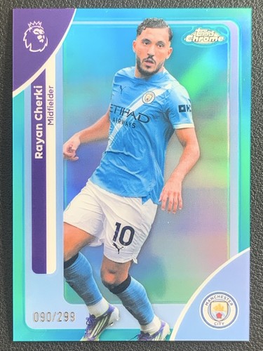 Rayan Cherki 2025 Topps Chrome Teal Refractor /299