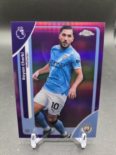 Rayan Cherki 2025 Topps Chrome Viola Rifrattore /75