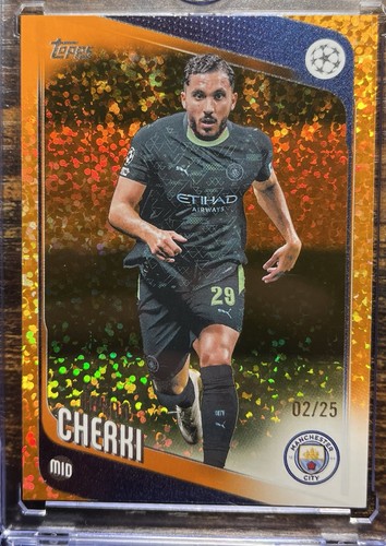 Rayan Cherki 2025 Topps Competizioni UEFA per Club Arancione /25