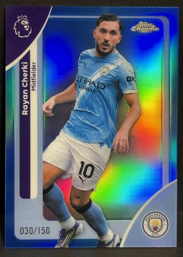 Rayan Cherki 2026 Topps Cromo Premier League Azul Refractor /150