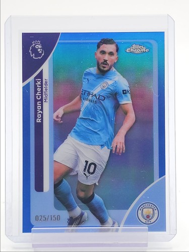 Rayan Cherki 2026 Topps Cromo Premier League Azul Verdadero /150