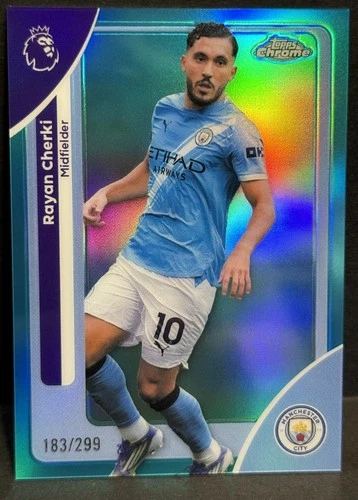 Rayan Cherki 2026 Topps Cromo Premier League Teal Refractor /299