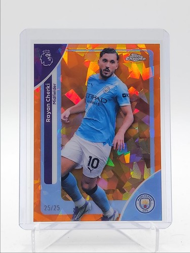 Rayan Cherki 2026 Topps Cromo Premier Sapphire Orange /25
