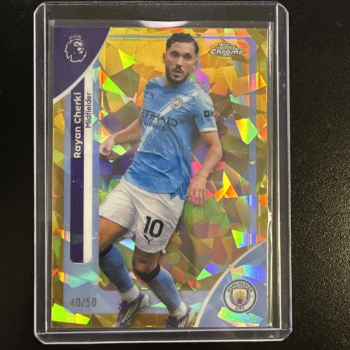 Rayan Cherki 2026 Topps Cromo Zafiro Premier League Oro Refractor /50