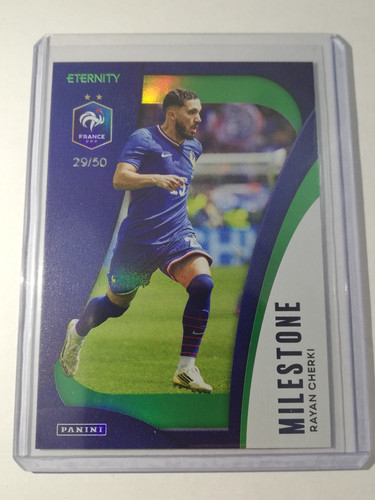 Rayan Cherki 2025 Panini Eternity Green Milestone /50