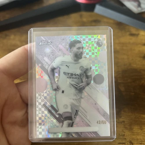 Rayan Cherki 2026 Topps Finest Chrome Chequered Refractor /60