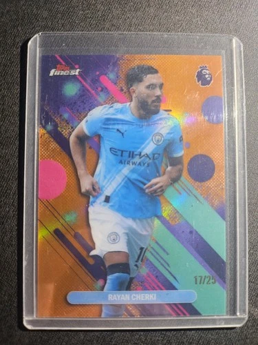 Rayan Cherki 2026 Topps Finest Orange Refractor /25