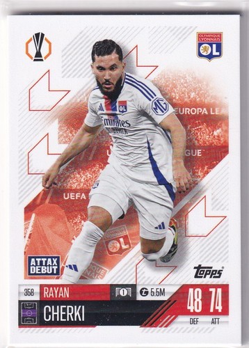 Rayan Cherki 2024 Topps Match Attax UEFA 244
