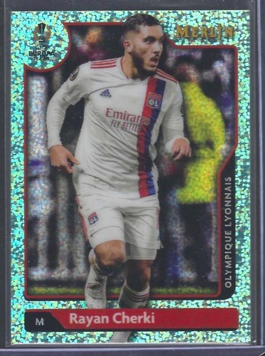 Rayan Cherki 2021 Topps Merlin Chrome Aqua Motas Refractor /199