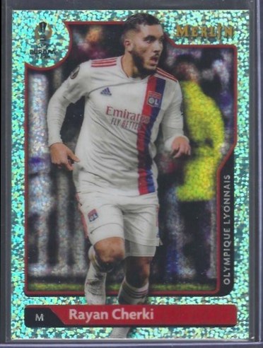 Rayan Cherki 2021 Topps Merlin Chrome Aqua Refractor /199
