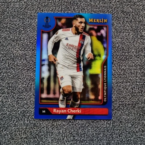 Rayan Cherki 2021 Topps Merlin Chrome Blue /75