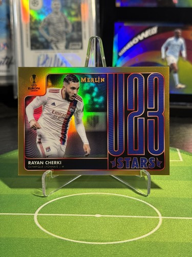 Rayan Cherki 2020 Topps Merlin Chrome Gold Refractor /50