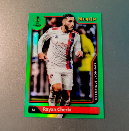 Rayan Cherki 2021 Topps Merlin Chrome Green /99