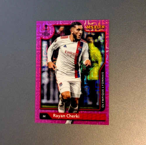 Rayan Cherki 2021 Topps Merlin Chrome Mojo Rosa /275