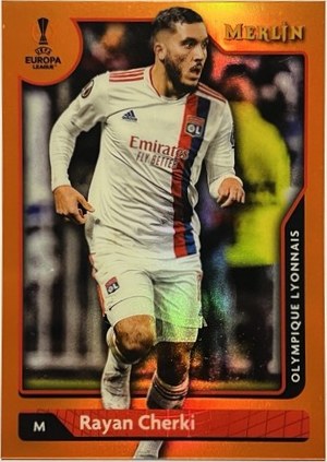 Rayan Cherki 2021 Topps Merlin Chrome Orange /25