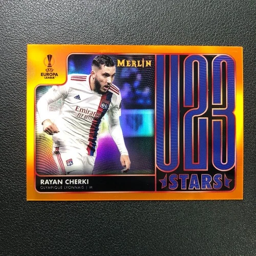 Rayan Cherki 2021 Topps Merlin Chrome Orange Refractor /25